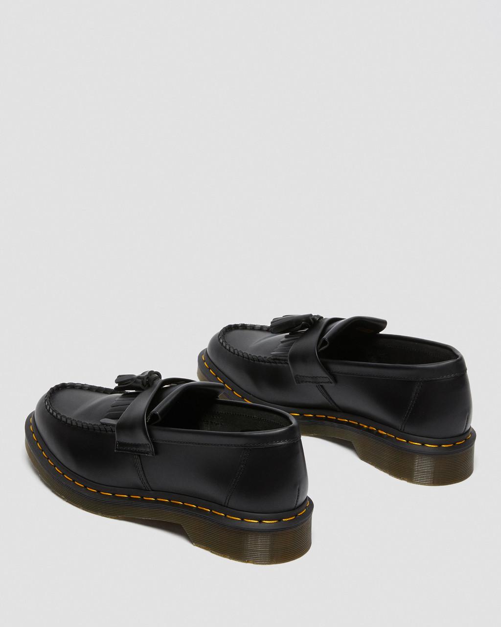 Mocasines Dr Martens Adrian Yellow Stitch Leather Tassel Mujer Negras | 63461319