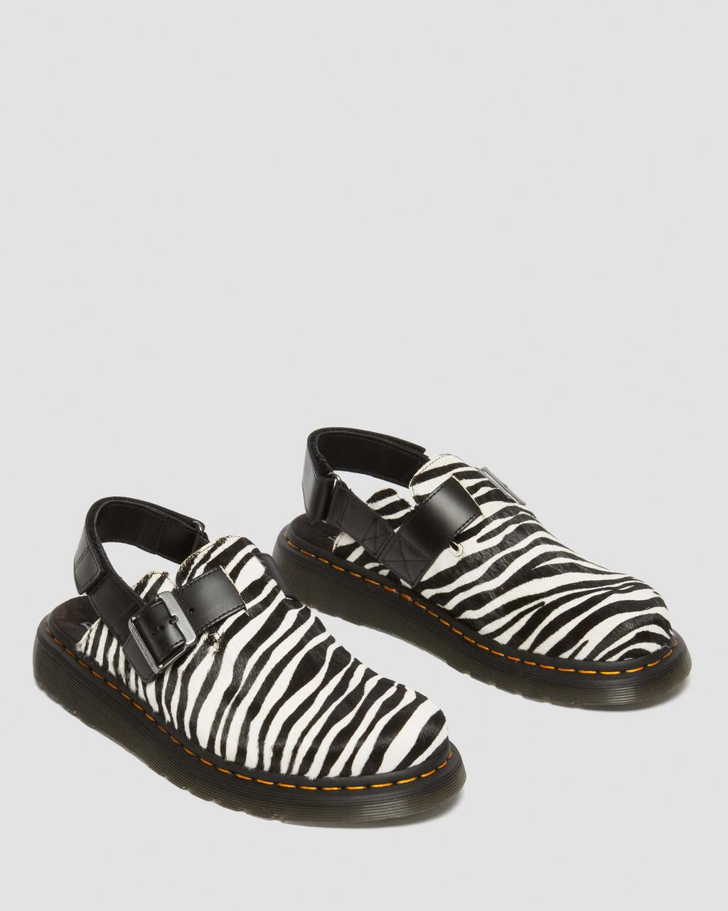 Mulas Dr Martens Jorge II Hair-on Animal Print Slingback Mujer Negras | 40967799