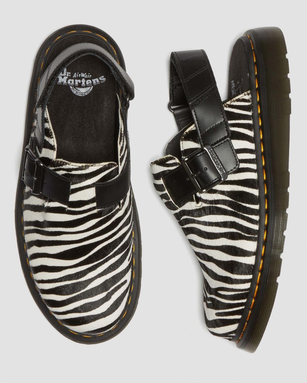 Mulas Dr Martens Jorge II Hair-on Animal Print Slingback Mujer Negras | 40967799