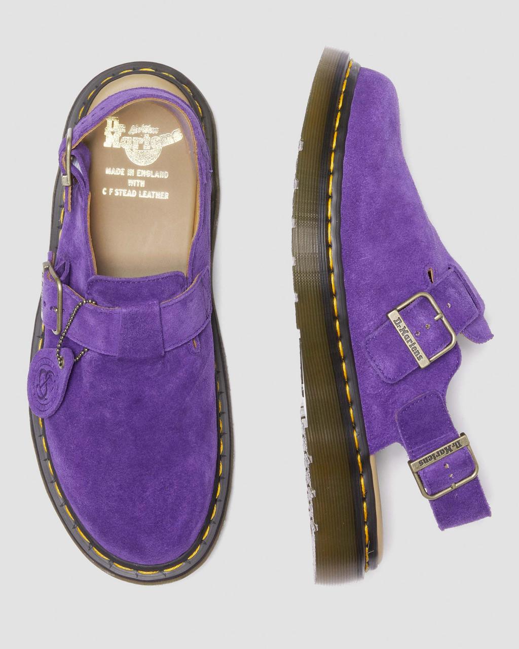 Mulas Dr Martens Jorge Made in England Suede Slingback Mujer Moradas | 90694555