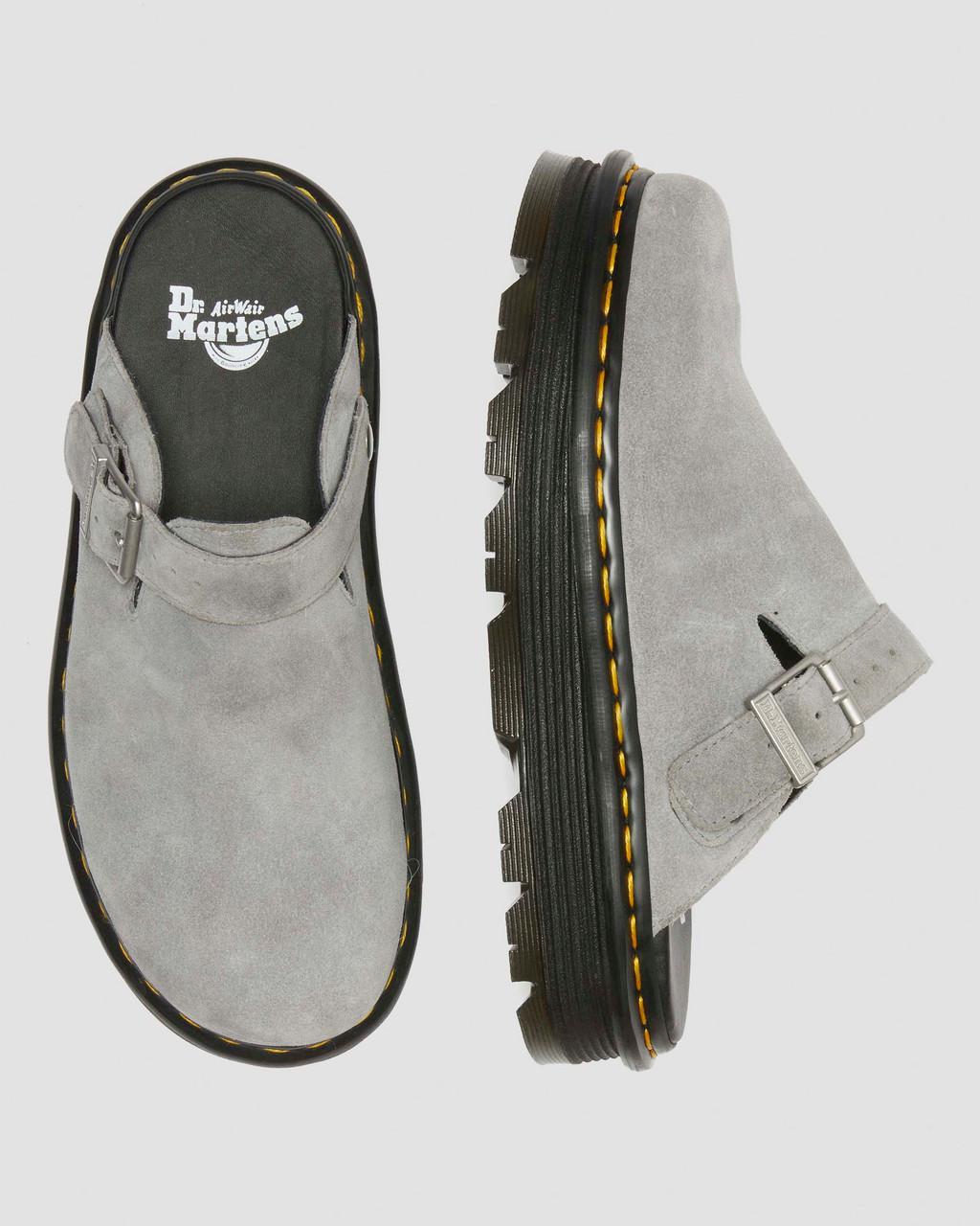 Mulas Dr Martens Zebzag Suede Slingback Platform Mujer Gris | 14592427