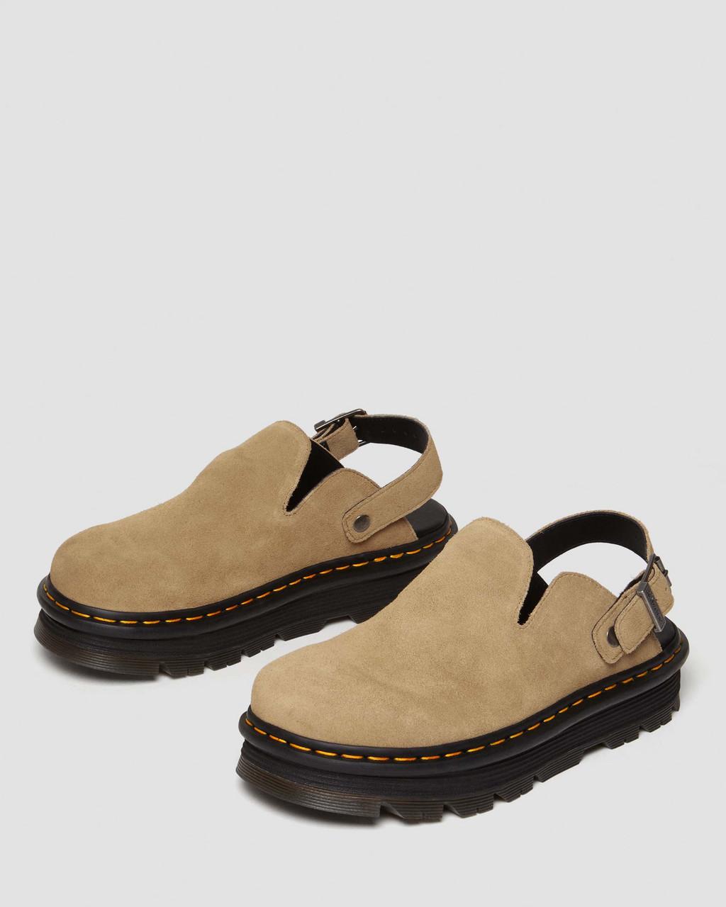 Mulas Dr Martens Zebzag Suede Slingback Platform Mujer Marrones | 24239444