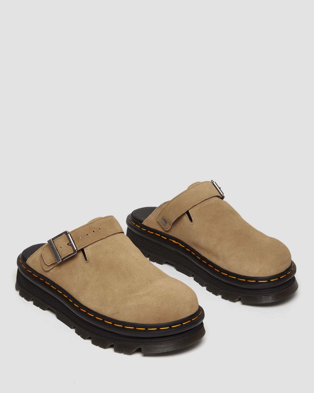 Mulas Dr Martens Zebzag Suede Slingback Platform Mujer Marrones | 24239444