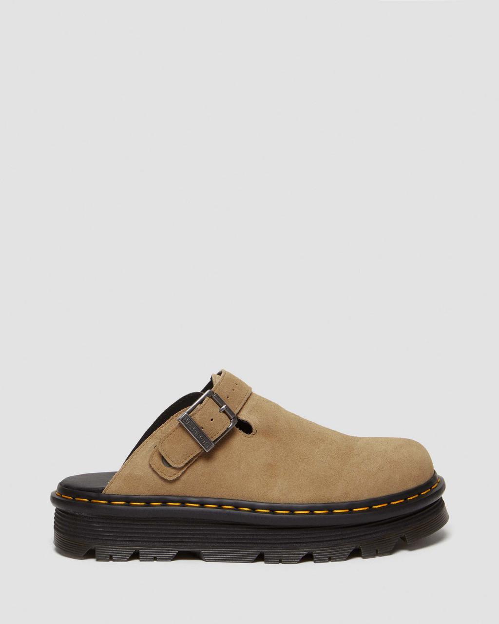 Mulas Dr Martens Zebzag Suede Slingback Platform Mujer Marrones | 24239444