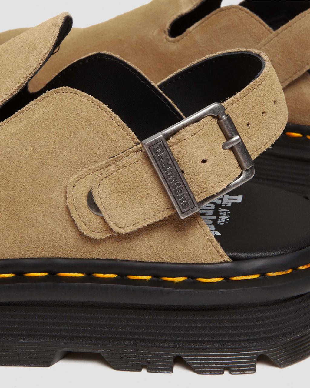 Mulas Dr Martens Zebzag Suede Slingback Platform Mujer Marrones | 24239444