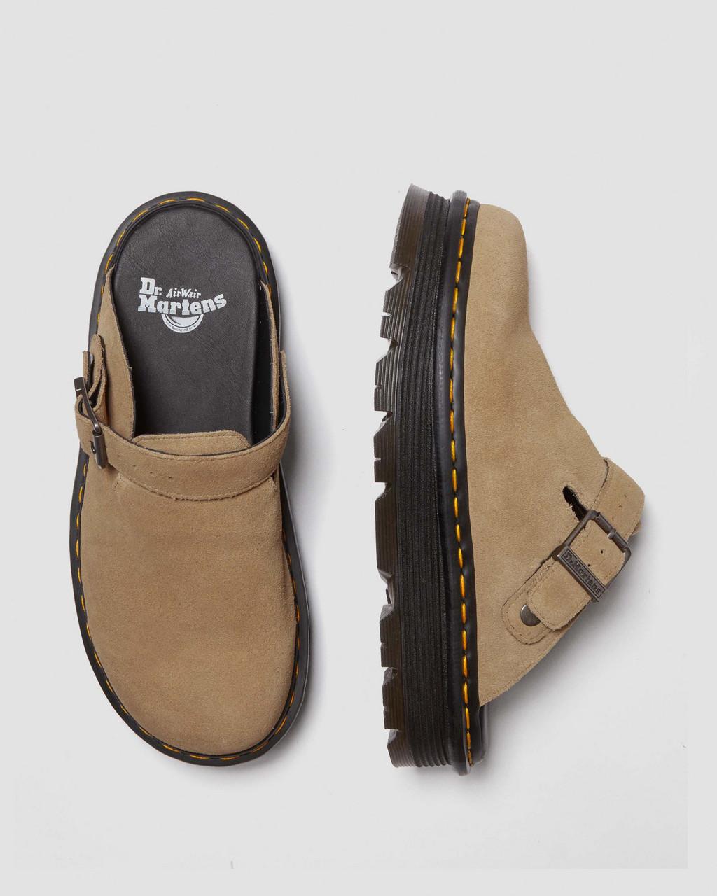 Mulas Dr Martens Zebzag Suede Slingback Platform Mujer Marrones | 24239444