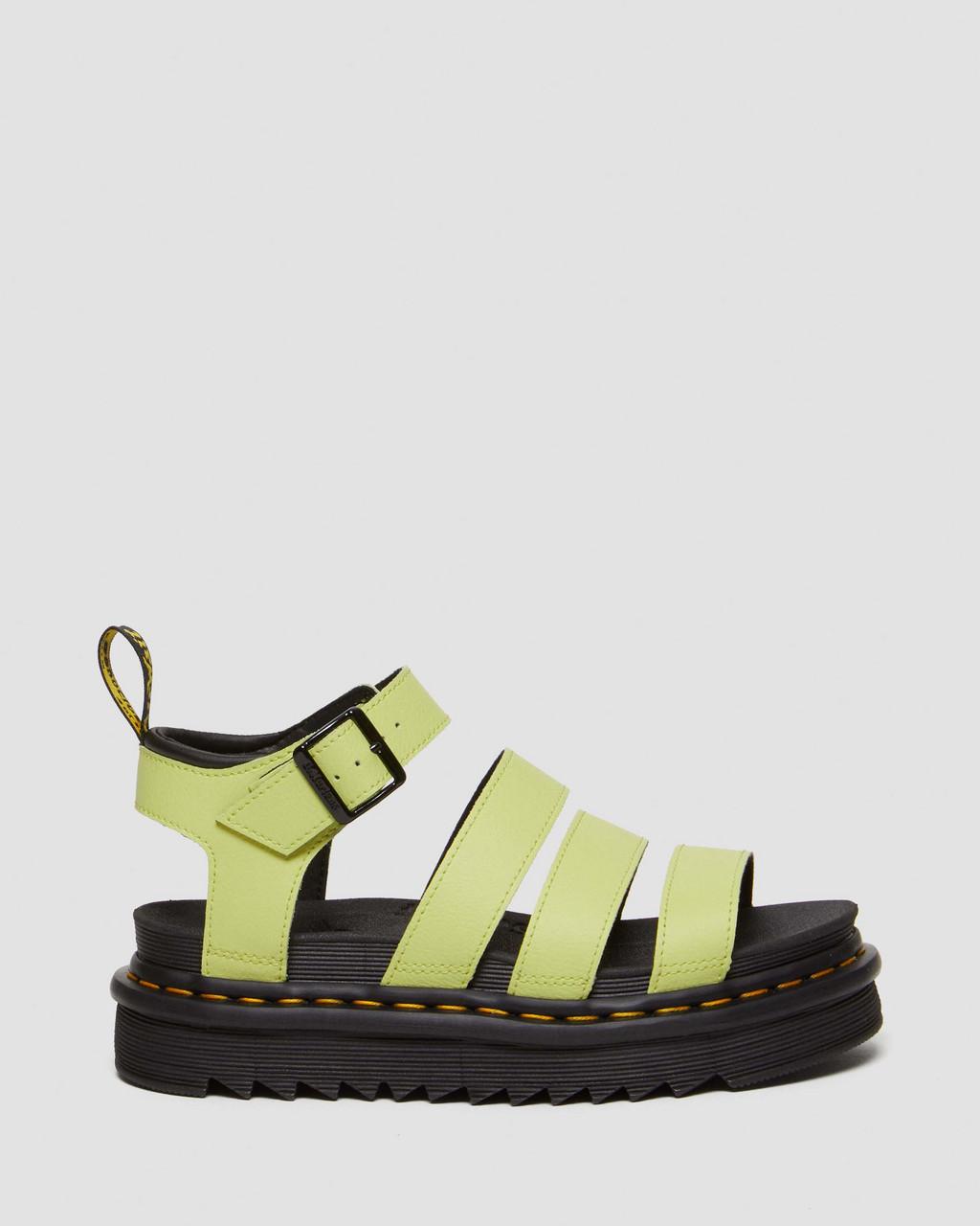 Sandalias Dr Martens Blaire Athena Leather Strap Mujer Verde | 43934514