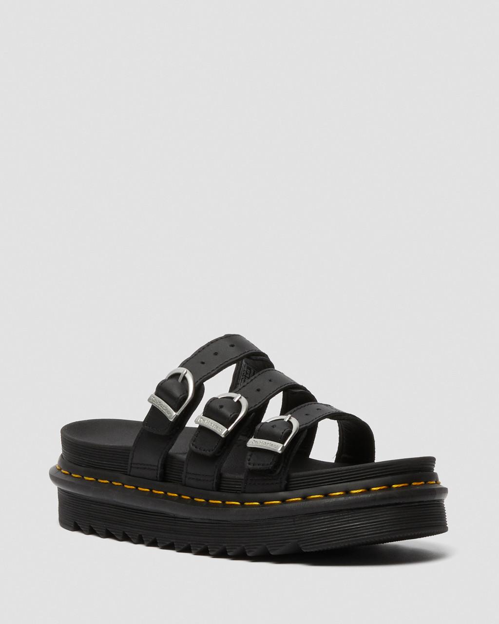 Sandalias Dr Martens Blaire Leather Slide Mujer Negras | 53520910