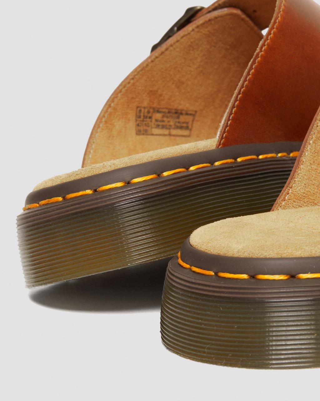 Sandalias Dr Martens Josef Analine Leather Buckle Slide Mujer Marrones | 55278299