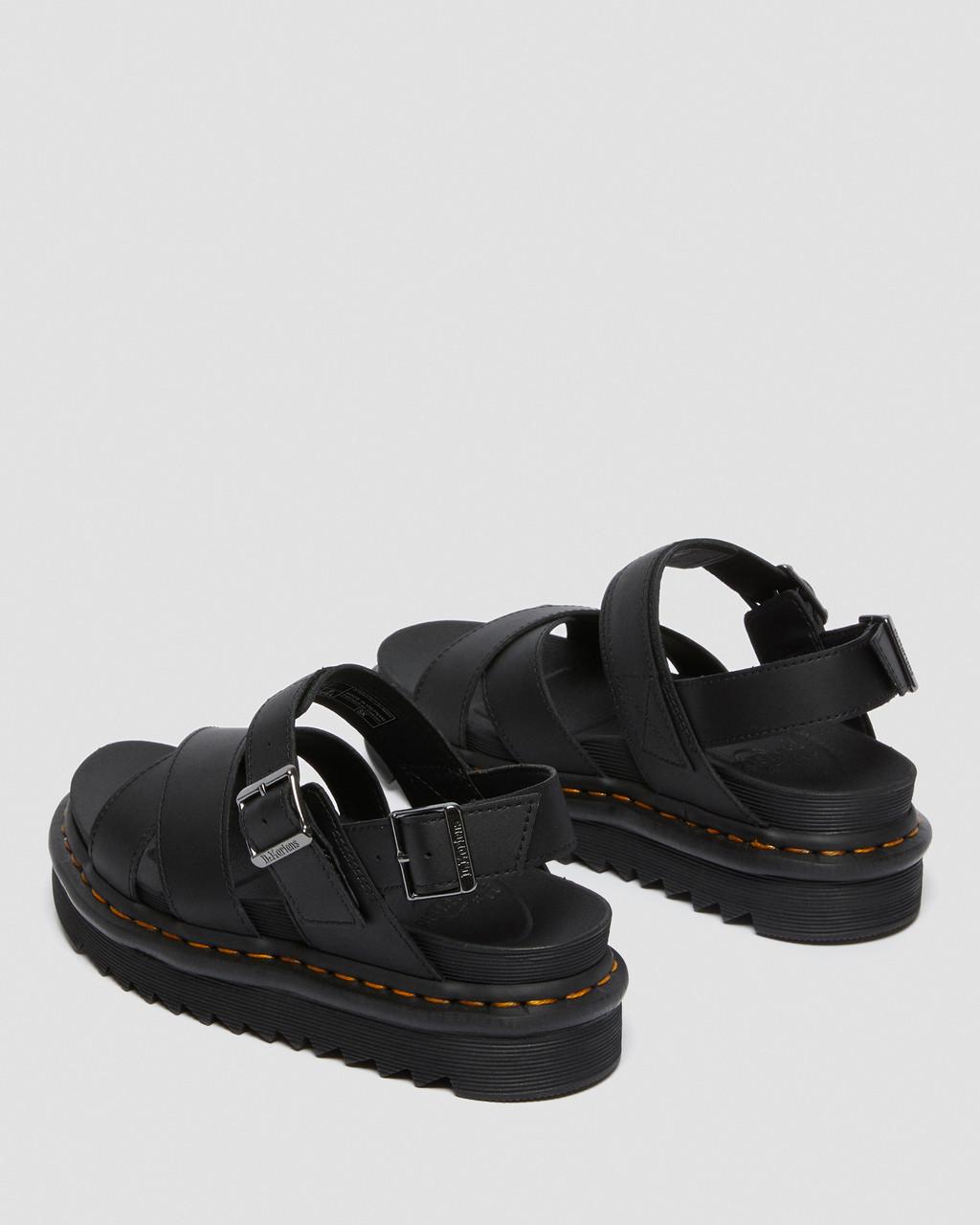Sandalias Dr Martens Voss II Leather Strap Mujer Negras | 99027825