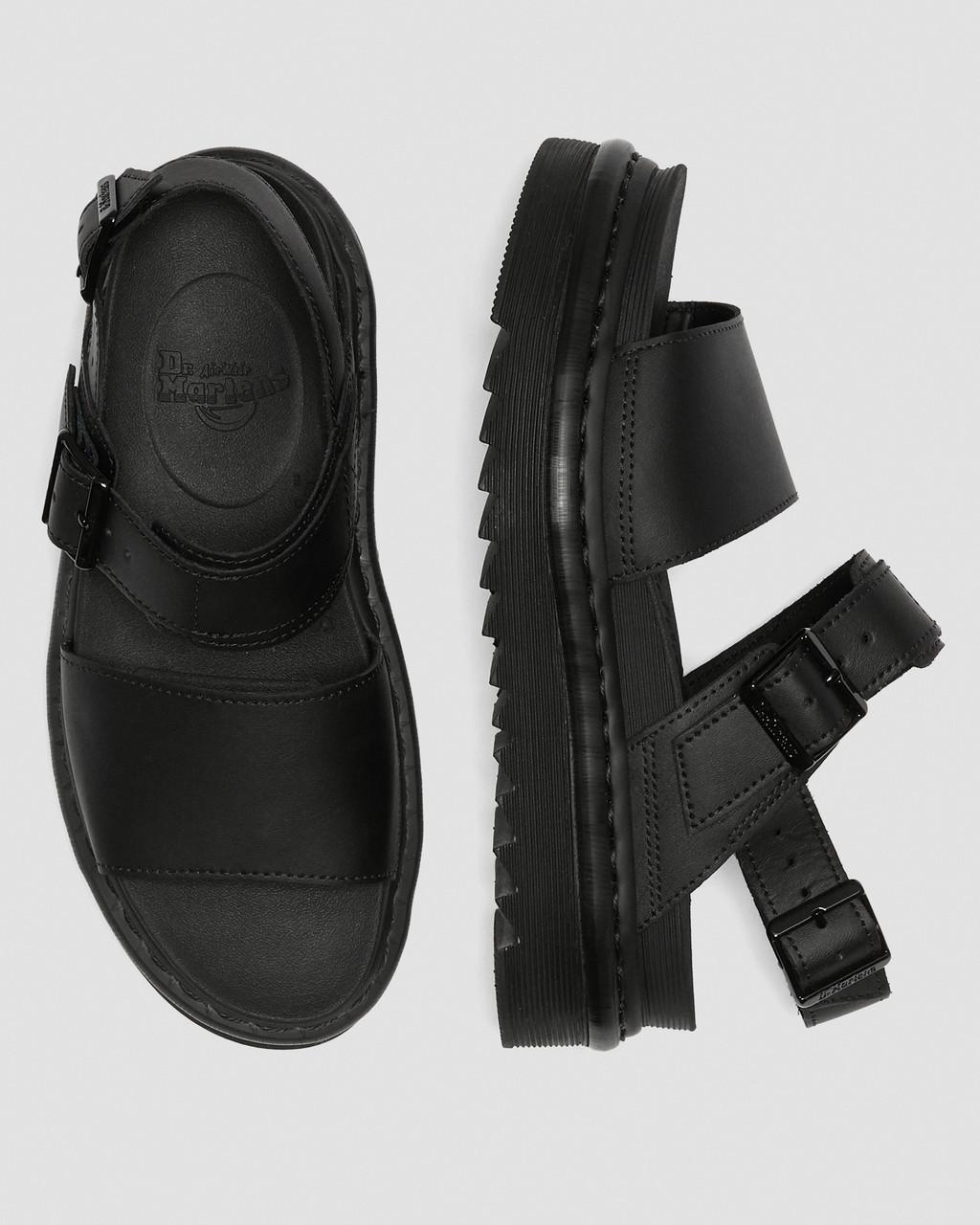 Sandalias Dr Martens Voss Leather Strap Mujer Negras | 30400861