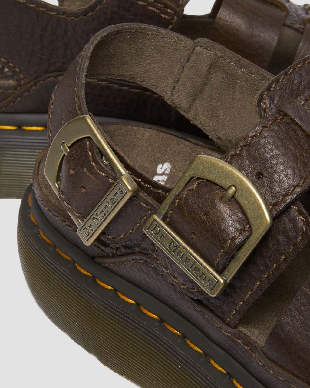 Sandalias Dr Martens Wrenlie Grizzly Leather Fisherman Mujer Marrones | 89094395