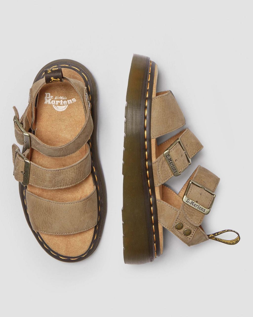 Sandalias Plataforma Dr Martens Gryphon Tumbled Nubuck Leather Mujer Marrones | 32104736