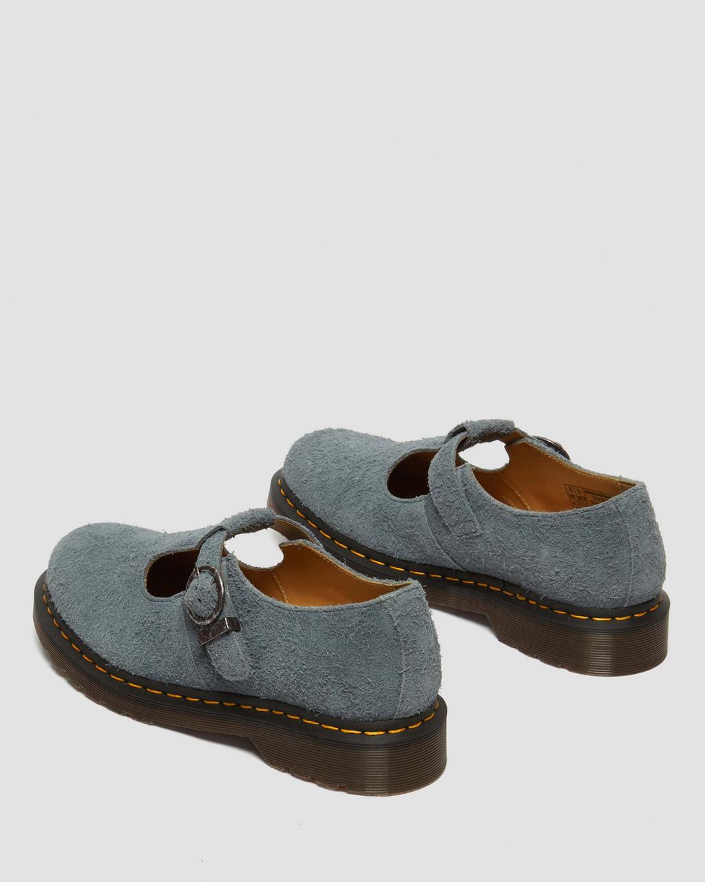 Zapatos Mary Jane Dr Martens T-Bar Suede Mujer Gris | 18728185