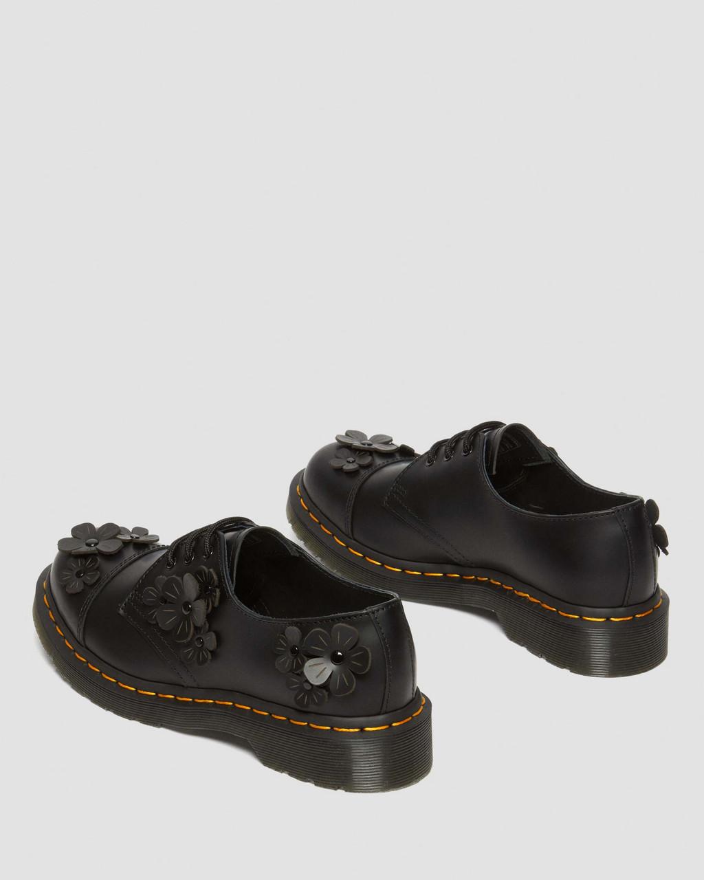 Zapatos Oxford Dr Martens 1461 Flower Applique Leather Mujer Negras | 23897025